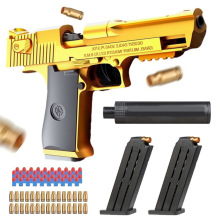 跨境爆款抛壳软弹玩具枪手动上膛沙漠之鹰玩具手枪批发儿童玩具枪