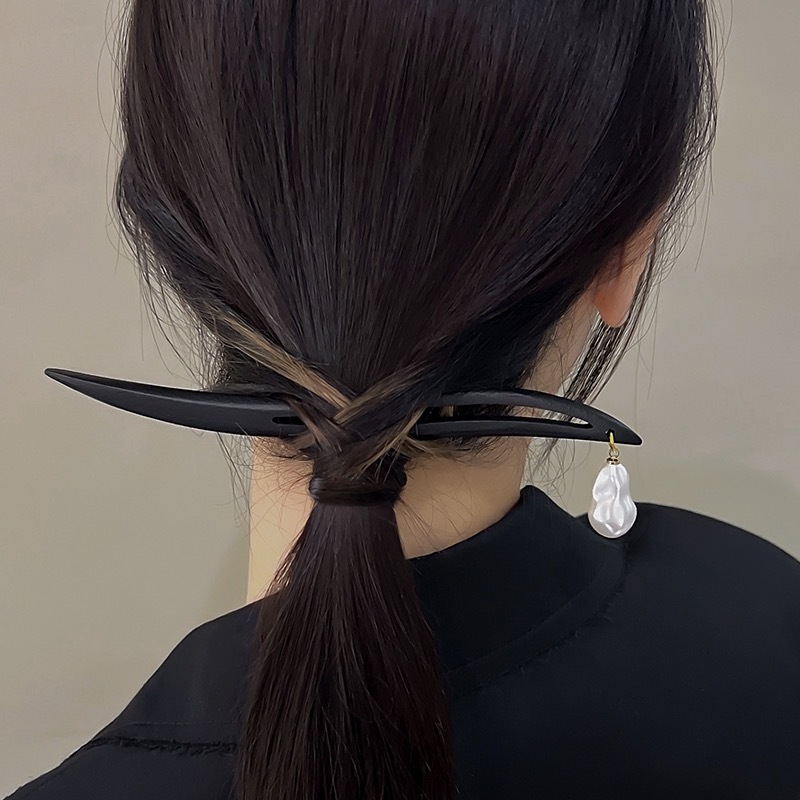New Chinese Style Wooden Hairpin Hairpin High-Grade Simple Special-Interest Design Cheongsam Hanfu Antique Hair Accessories Updo Hair Clasp