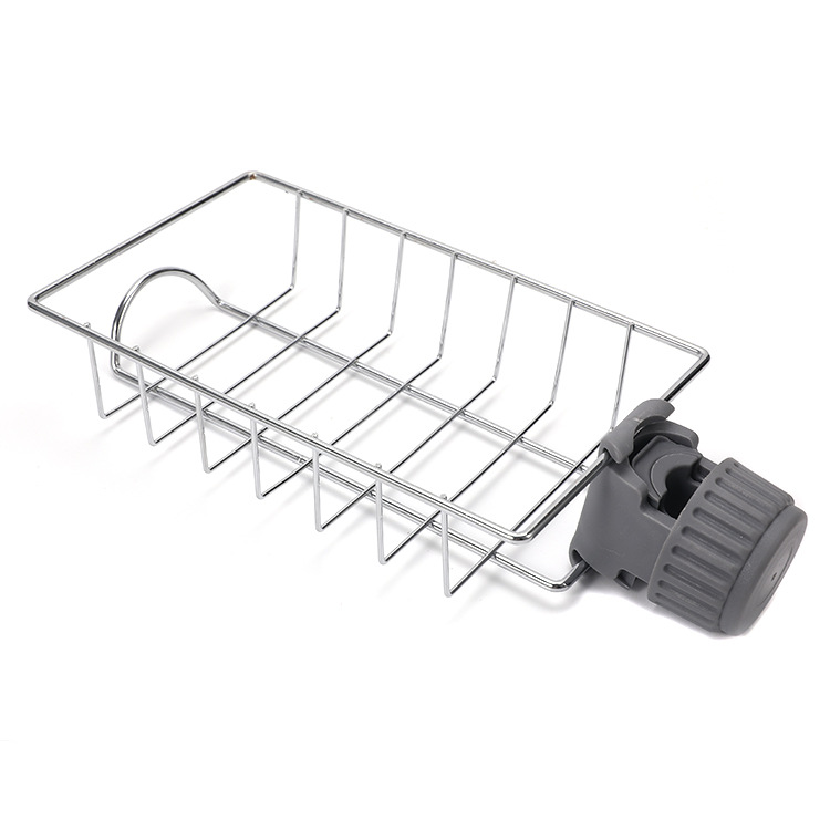 Racks Hanging on a Faucet Factory Direct Sales Kitchen Stainless Steel Drain Basket Storage Rack Bathroom Punch-Free Storage Rack