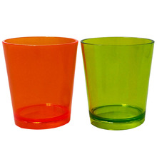 厂家直营塑料树脂AS彩色塑料杯11安士塑料果汁杯创意茶水杯