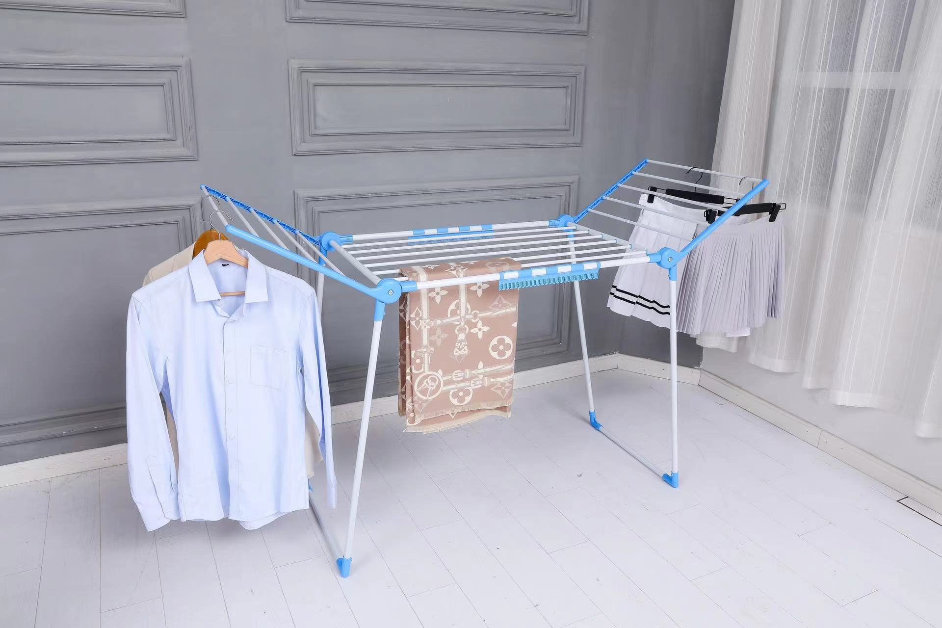 Factory Direct Sales Multi-Functional Floor Clothes Hanger Wing Type Foldable Outdoor Drying Rack Wholesale Price 2023 Hot Sale Products