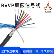 金环球屏蔽电缆 RVVP 12芯0.2平方 国标铜芯PVC软护套 厂家直销