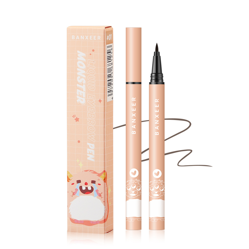 Banxeer Liquid Eyebrow Pencil Eyeliner a Multi-Purpose Chi Long Time Not Easy to Makeup Bm12 Cross-Border Makeup