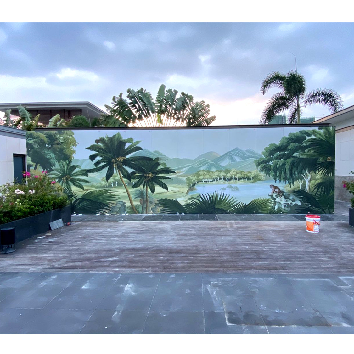 定制浮雕陶瓷壁画形象艺术画 中式外墙背景瓷板绘画室外照壁