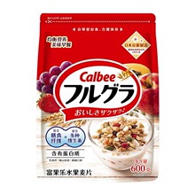 进口卡乐比水果冲饮即食燕麦片calbee早餐免煮营养谷物600g