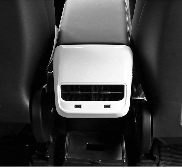 适用于tesla特斯拉model3/y后排出风口装饰框碳纤维改装配件专车