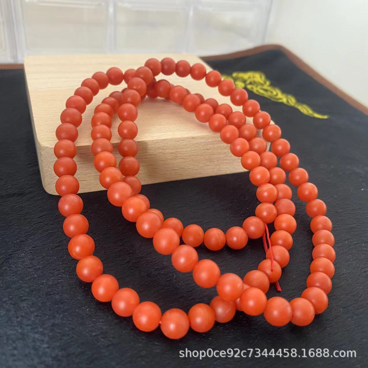 Factory Direct Sales Natural Baoshan South Red Buddha Beads Full of Meat without Miscellaneous New Year Hot Products