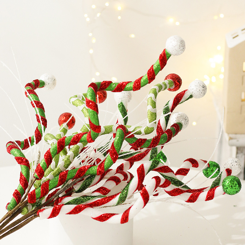 Christmas Decorations Christmas Candy Branch Christmas Tree Pendant Diy Home Party Bouquet Branch Flower Arrangement