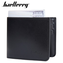 baellerry新款男士钱包简约敞口二折多卡位短款大容量高级感卡包