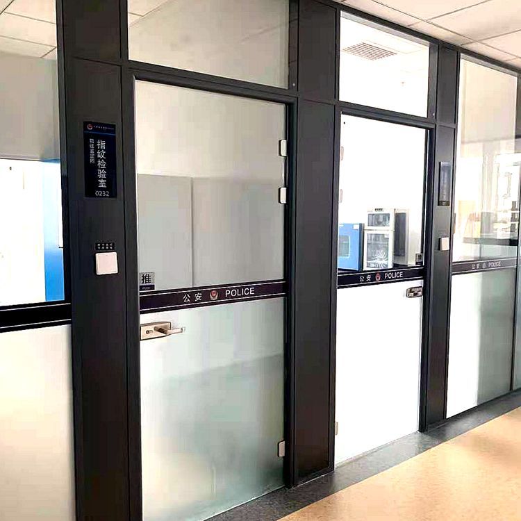 定制办公室天津防火隔断门冷弯型材非隔热玻璃防火门