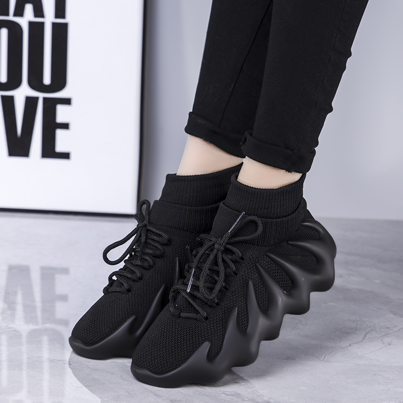 Women's Shoes 2023 New Spring and Summer Knitted Socks Trendy Octopus Sports Casual Shoes Daddy Coconut Shoes