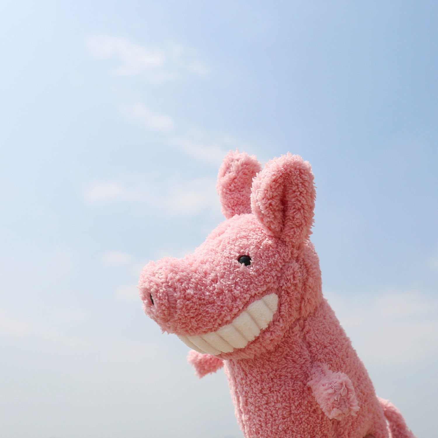 微笑大牙网红小猪公仔毛绒玩具可爱丑萌娃娃睡觉抱枕女生恐龙玩偶