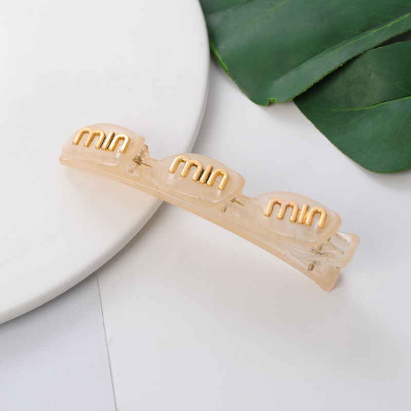 Hairpin Eight-Character Bangs Texture Braided Hair Gap Former Red 2023 New High-End Letter Forehead Side Word Duckbill Clip