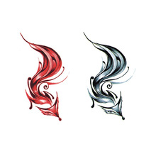 狐狸纹身贴防水女持久仿真九尾狐图案魅惑小狐狸韩国性感胸部贴纸