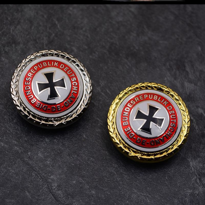 德意志复古圆形胸针胸章鹰党军功勋章二战德国铁十字徽章衣服配饰
