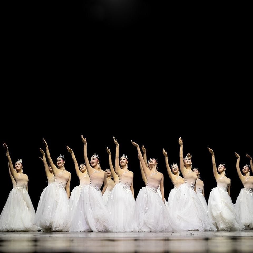 新款古典民间民族舞蹈荷花奖蒙古族额尔古纳河同款表演服飘逸舞裙