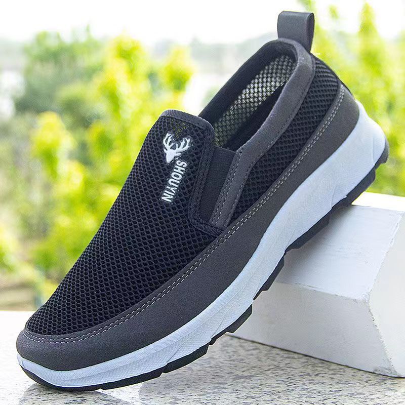 New Old Beijing Cloth Shoes Non-Slip Comfortable Shoes for the Old Men's Climbing Bottom Dad Shoes Middle-Aged and Elderly Leisure Cloth Sports Shoes