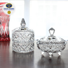 【捷克进口】波西米亚水晶玻璃糖缸个性桌面礼品摆件古典奢华