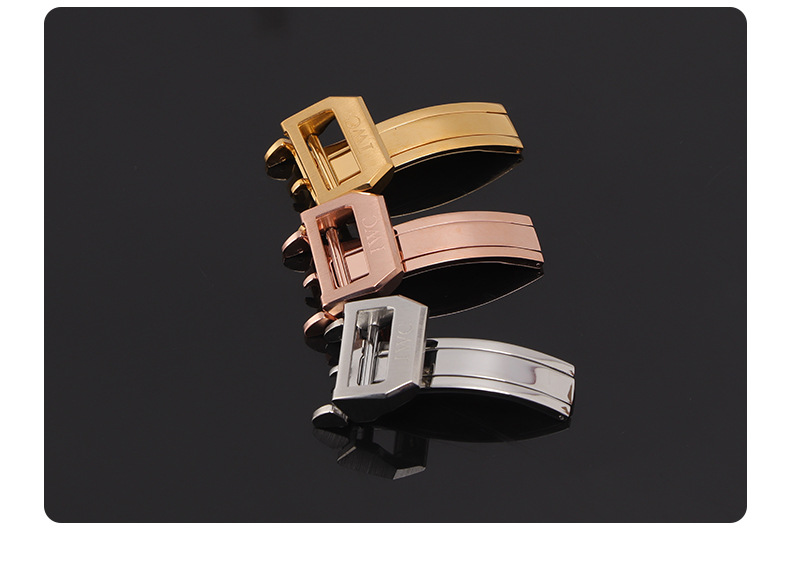 适用飞行员葡萄牙非洛折叠扣手表蝴蝶扣表带扣18mm 20mm表扣