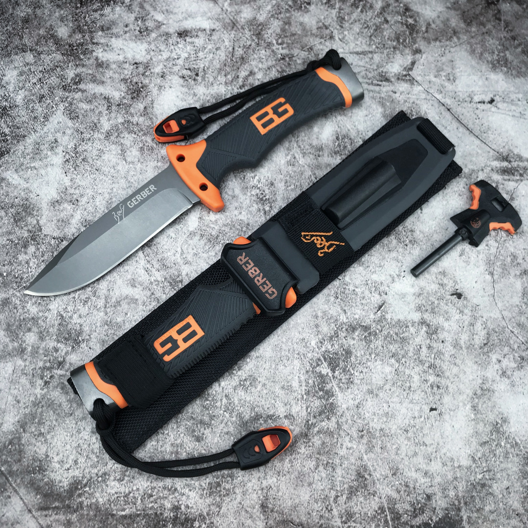 贝尔荒野求生战术特战户外齿刃野外随身生存高硬度多功能小直刀