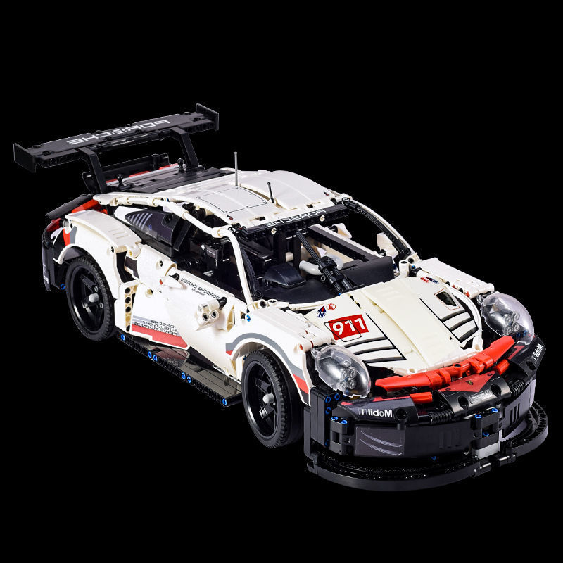 兼容乐高积木保时捷911rsr跑车模型成人高难度男孩拼装遥控玩具a