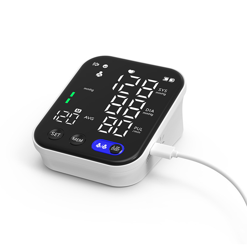 New Electronic Sphygmomanometer Household Blood Pressure Meter Charging Blood Pressure Measuring Instrument High Precision Arm Sphygmomanometer