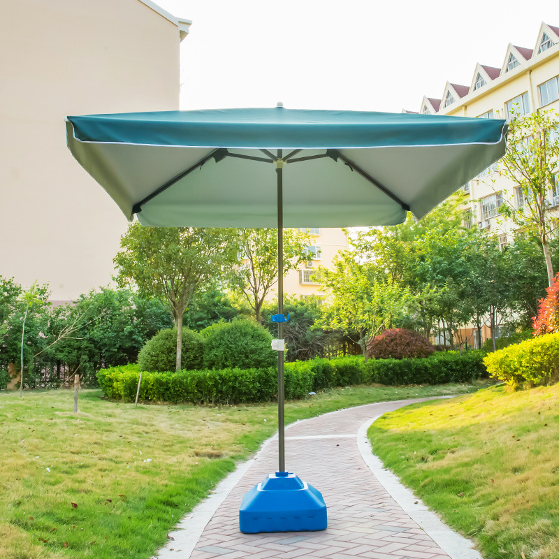 大号户外折叠超大雨棚庭院太阳遮阳伞方形雨伞大型商用四方摆摊伞