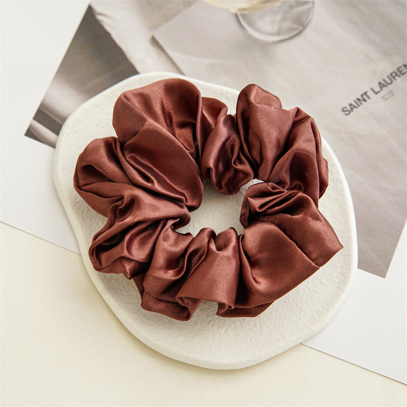 Satin Fabric Large Intestine Hair Ring Hair Accessories Europe and America Cross Border Women's Headband Set Simple All-Match Headdress in Stock Wholesale