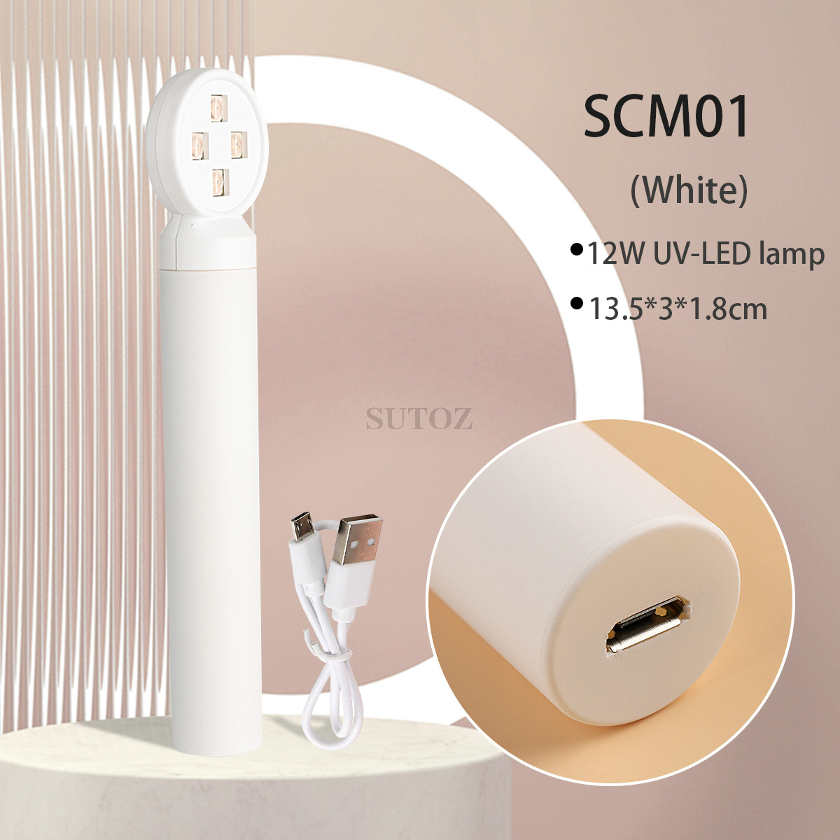 2023 New Nail Beauty Heating Lamp Tool Mini Portable Rechargeable Dormitory Home Handheld Hot Lamp 45 Seconds