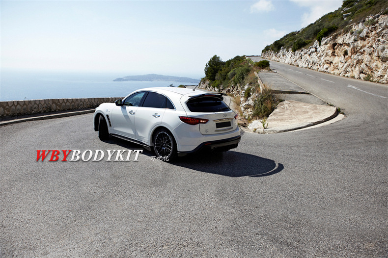 适用于英菲尼迪qx70改装vettel大小包围fx35碳纤维前后唇尾翼侧裙