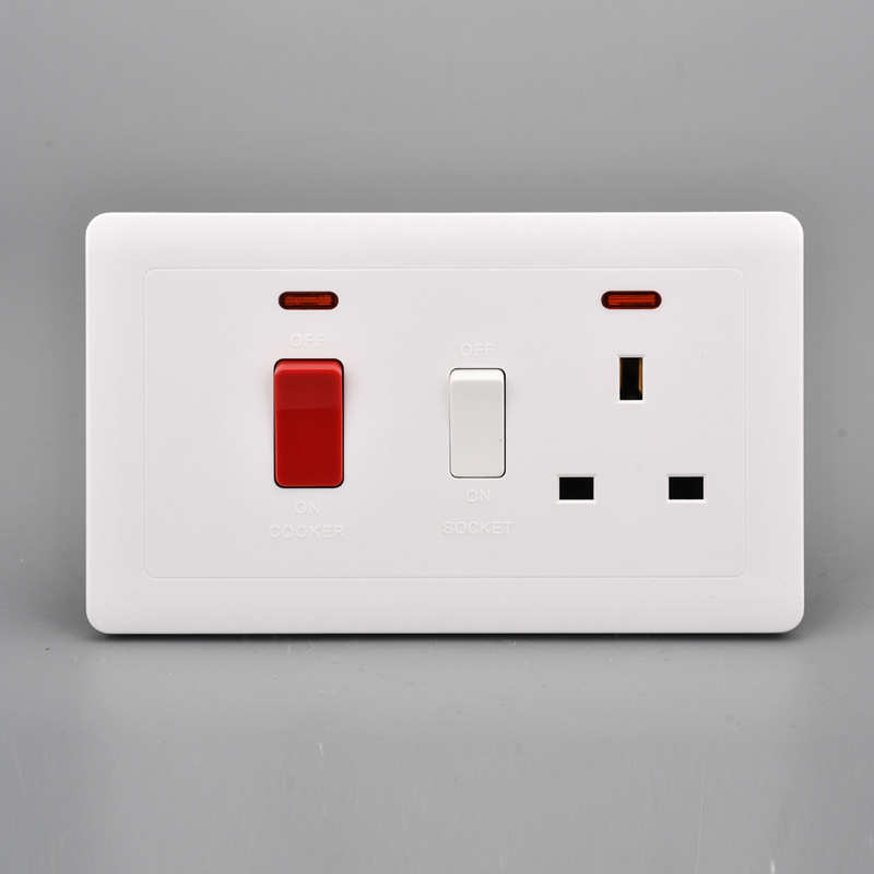146英式插座英标厨房开关45a插座外贸出口英规大功率墙壁插座