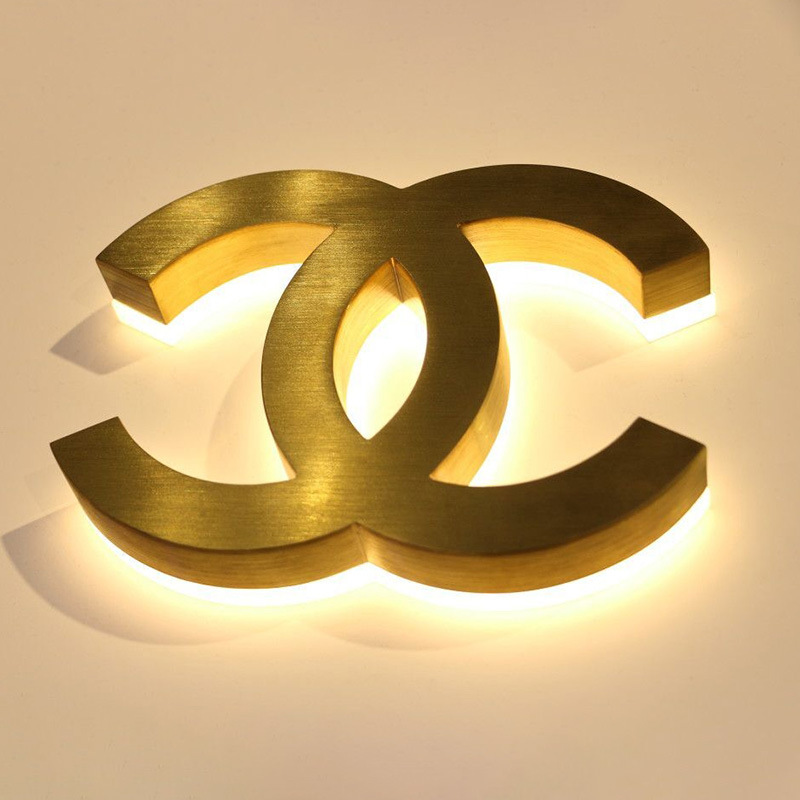 发光字门头字广告牌水晶背发光字焊接烤漆招牌三维立体发光广告牌