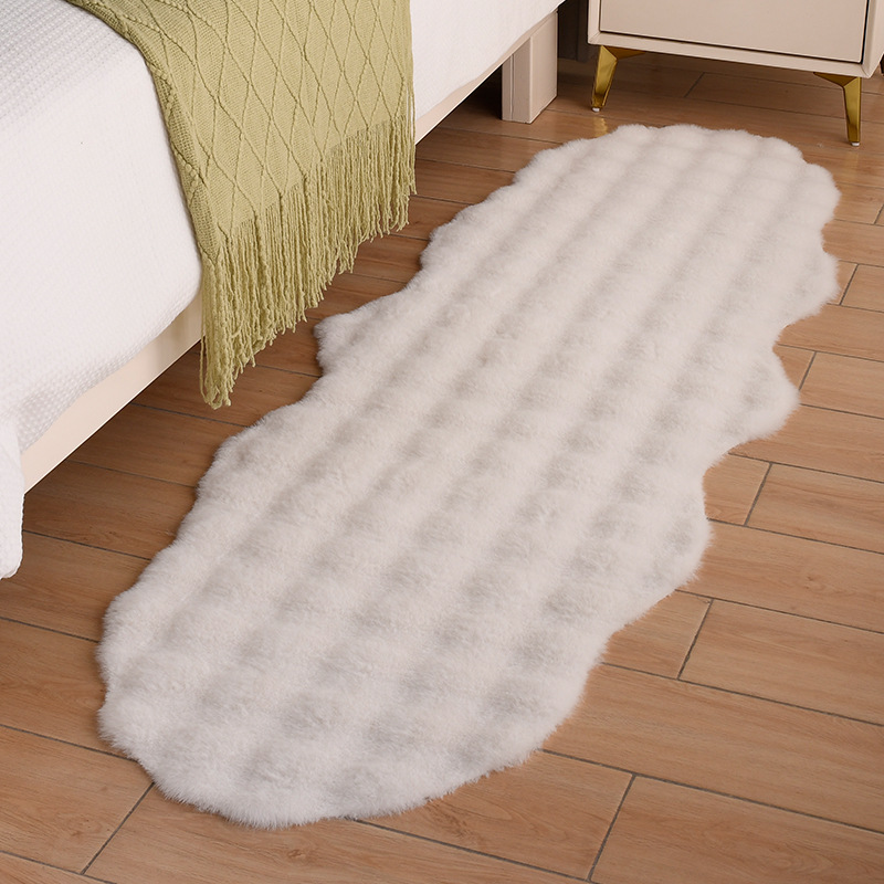 French Cream Style Bubble Velvet Imitation Rabbit Fur Irregular Carpet Master Bedroom Bedside Carpet Living Room Sofa Bay Window Blanket