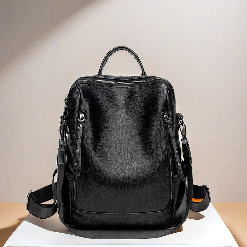 2024外贸新款双肩包韩版时尚百搭书包软皮女包休闲旅行多用背包潮