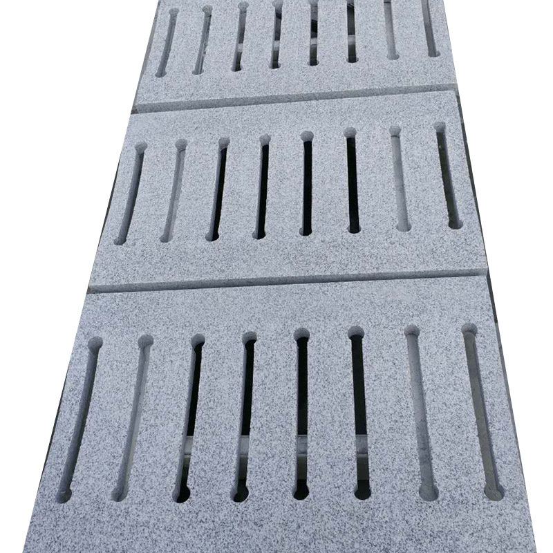 花岗岩雨水篦子 芝麻灰下水道盖板 透水孔盖板 五莲花花岗岩厂家