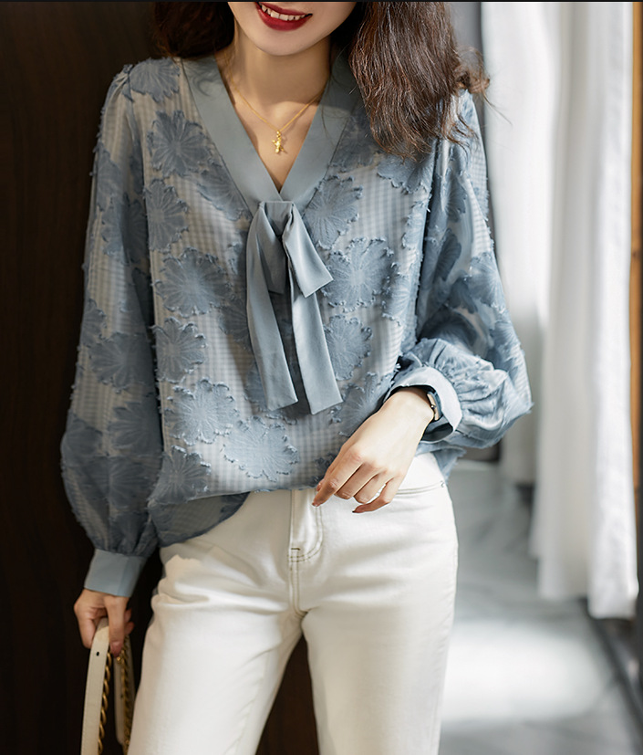 重工剪花 拼接不规则时尚上衣衬衫春秋欧货外贸-阿里巴巴