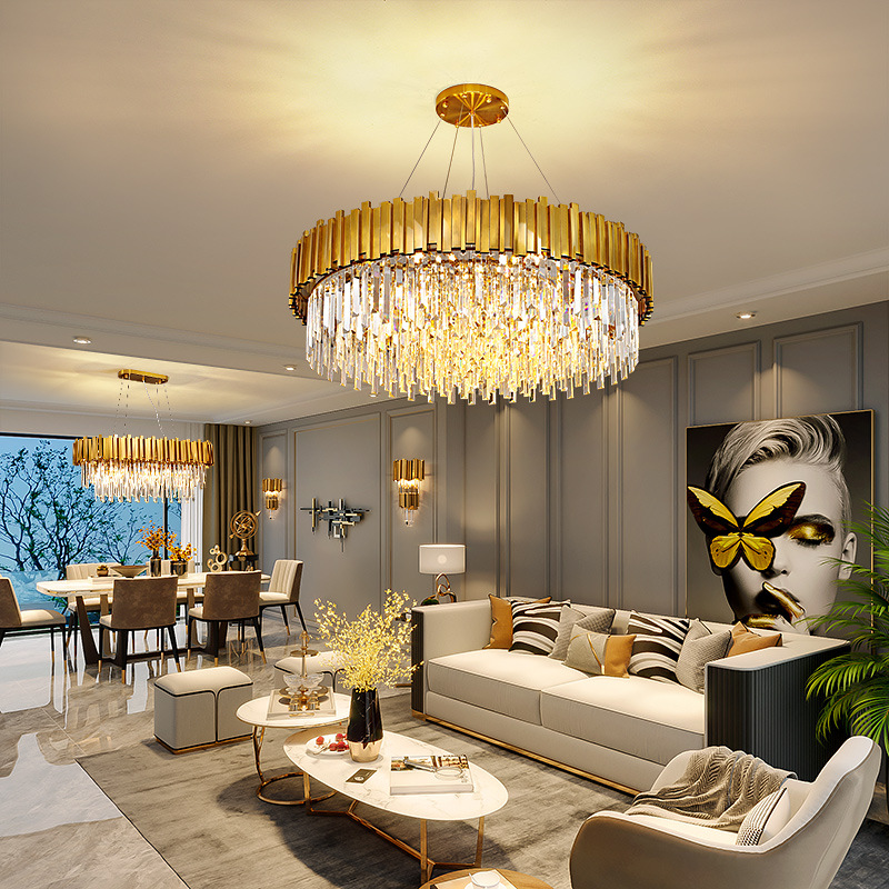 轻奢客厅吊灯奢华大气现代别墅年新款水晶灯简约卧室灯具