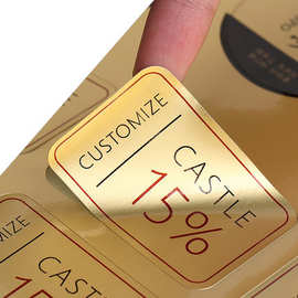 5丝亮金pet牛皮底光金不干胶牛皮底印刷贴纸卷筒定制材料广州市￥410.