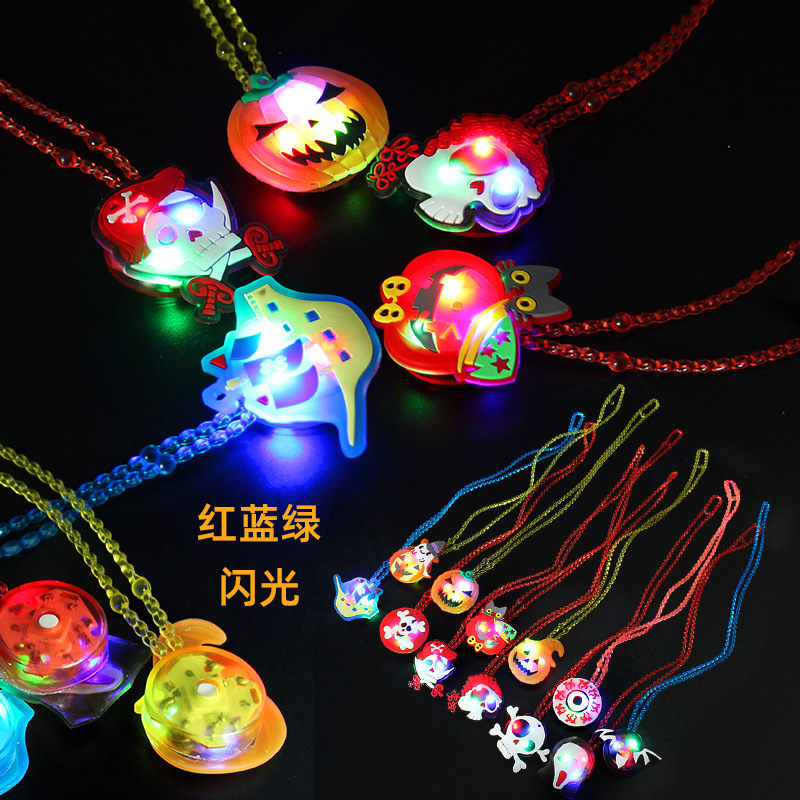 Luminous Halloween Ring LED Flash Christmas Finger Lights Colorful Bracelet Toy Small Gifts for Children Wholesale
