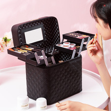 方华韩版化妆包大容量女便携2021新款超火品收纳盒高级感手提箱子