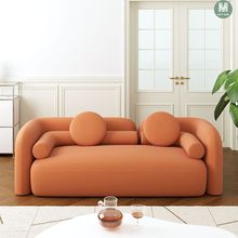 网红沙发客厅布艺沙发小户型卧室双人小沙发直排现代简约新款
