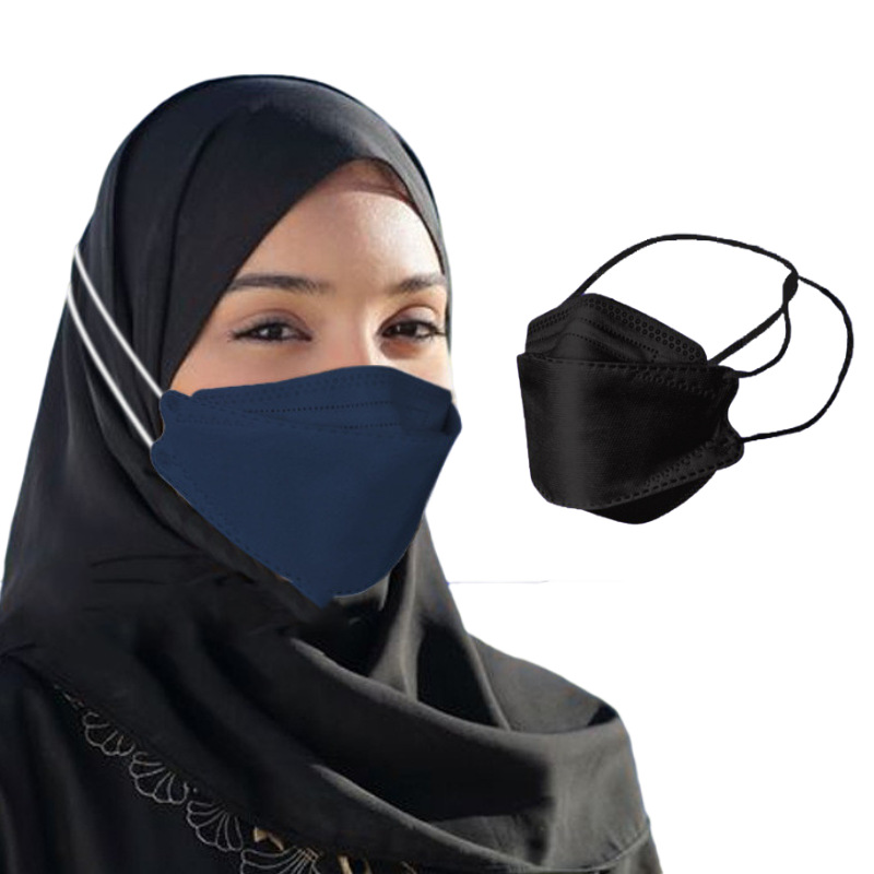 kf94口罩 鱼型交叉耳带 headloop mask头戴式不勒耳kn95口罩hijab