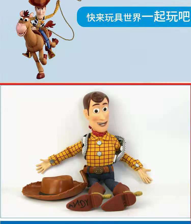 外贸尾货玩具总动员4牛仔胡迪警长公仔玩偶巴斯光年儿童手办