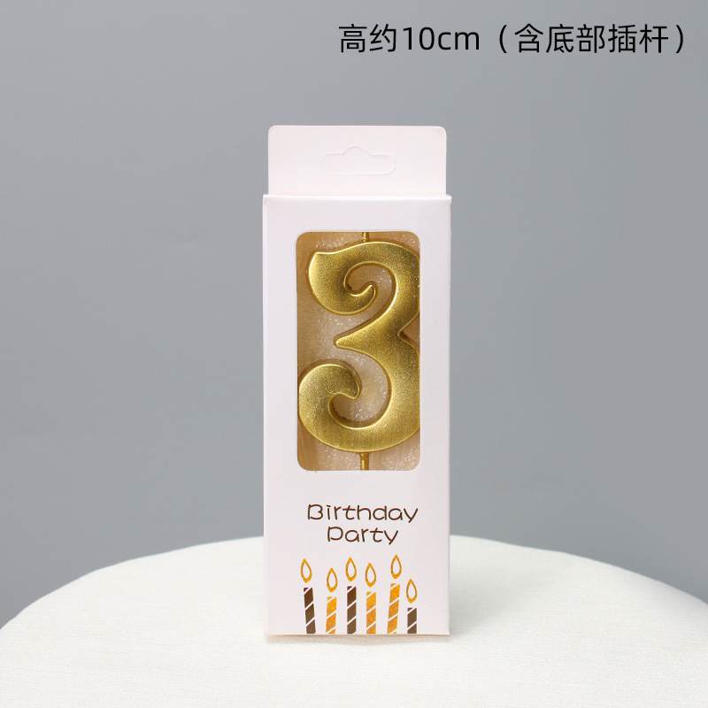 520 golden digital birthday confession cake candle plug-in chinese valentine‘s day gold-plated digital candle