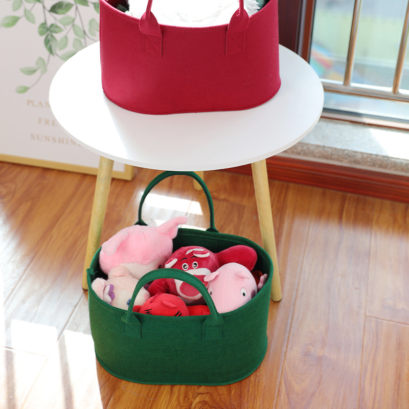 Felt Portable Storage Basket Felt Handbag Hand Gift Portable Basket Handbag Storage Basket