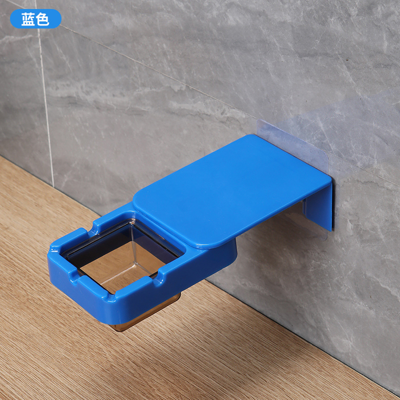 Rotating Hidden Toilet Creative Wall-Mounted Ashtray with Lid Toilet Office Ashtray Punch-Free Household