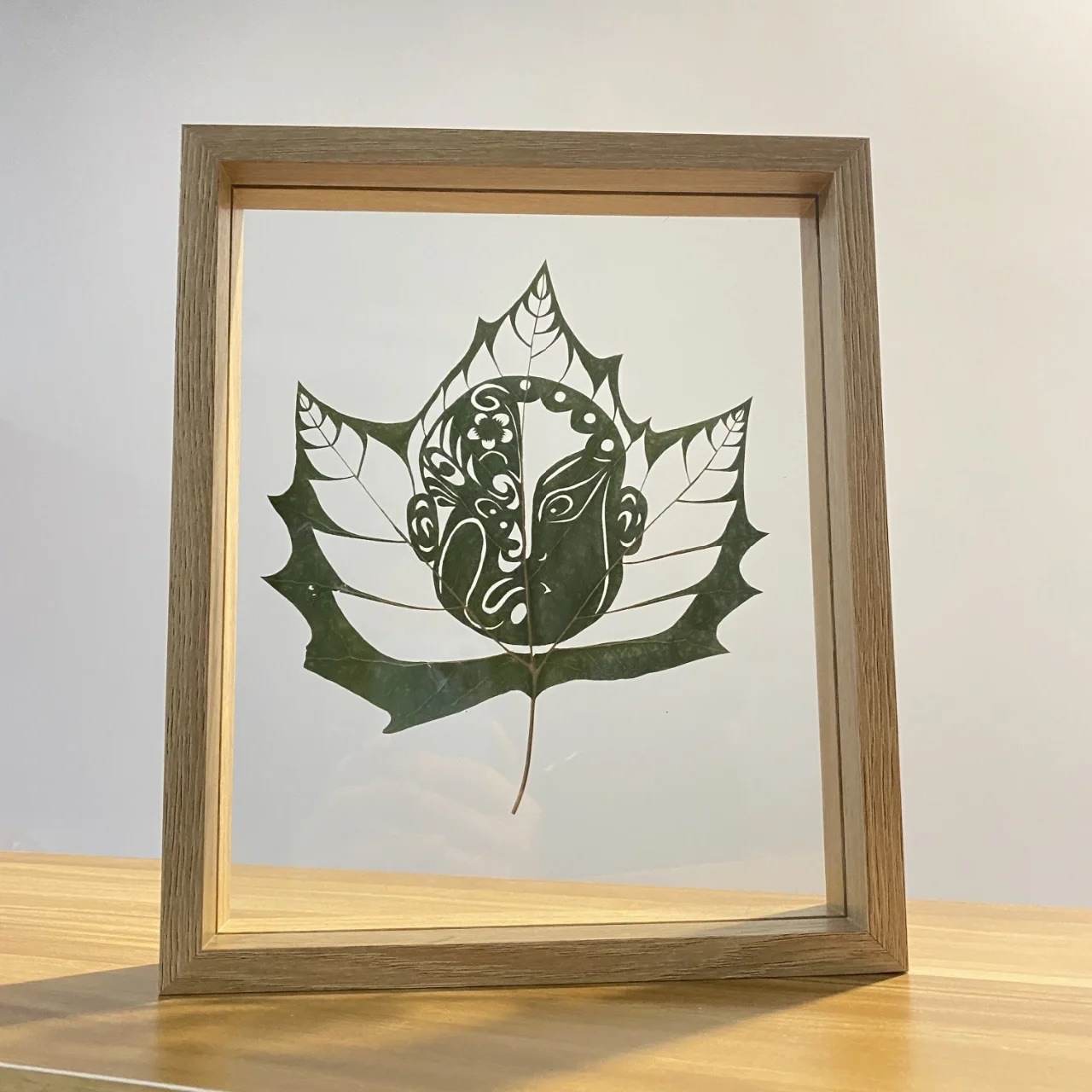 Double-Sided Glass Leaf Carving Photo Frame 6-Inch Diy Dried Flower Leaf Carving Photo Specimen Box Transparent Picture Frame Wholesale