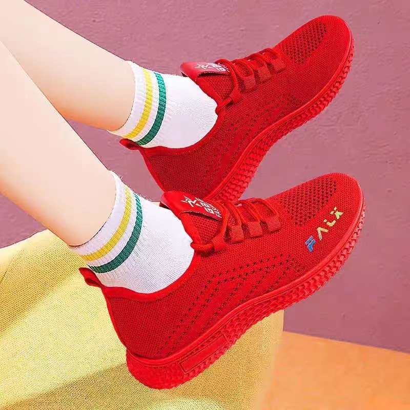 2023 New Summer Women's Shoes Mesh Casual Shoes Women's Versatile Small Red Shoes Women's Running Sneakers Women's Soft Bottom Non-Slip