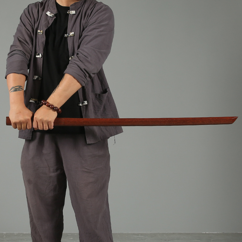 红铁木一体刀剑表演武术训练习刀重剑实木质剑道居合木刀素振兵器