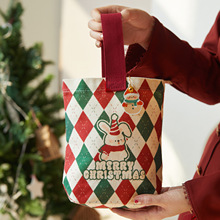 耶诞礼品袋烘焙曲奇饼干棒棒糖太妃糖果手提帆布包礼物小包装袋